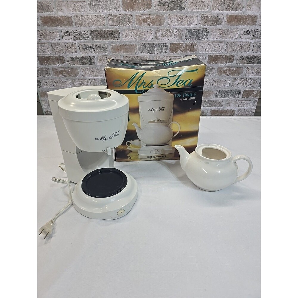 Mrs Tea by Mr Coffee 6 Cup Automatic Hot Tea Maker HTM1D **MISSING LID**